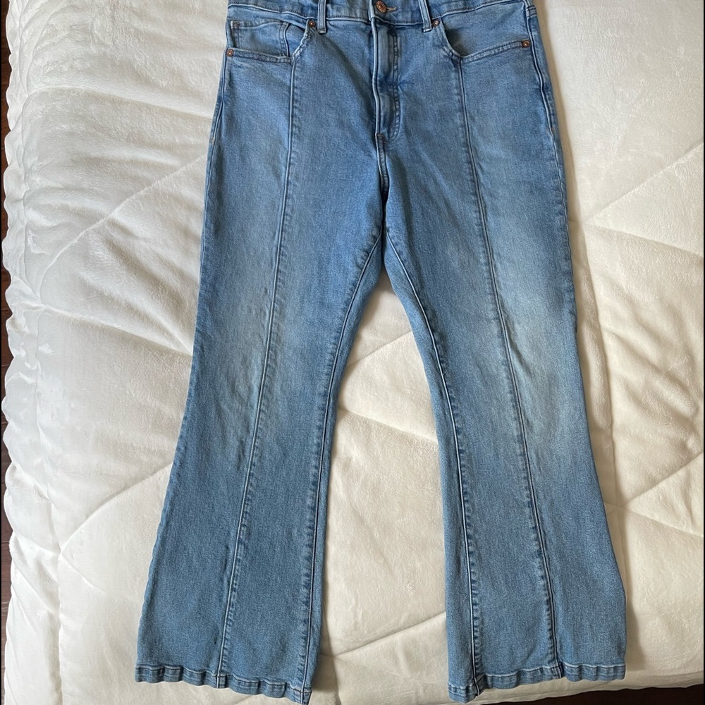 Flare high rise jeans